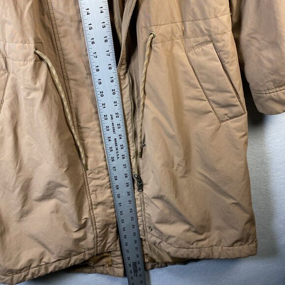 Old Navy Hooded‎ Utility Jacket Women's XS Brown Faux Fur Lining Winter Coat EUC - Picture 3 of 13